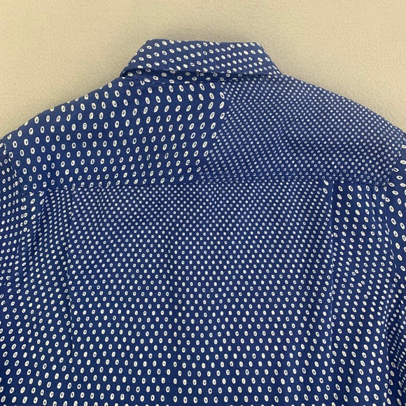 Altamont Shirt Mens Medium Blue Long Sleeve Button Up Preppy Skater Y2K Contrast - Picture 4 of 12